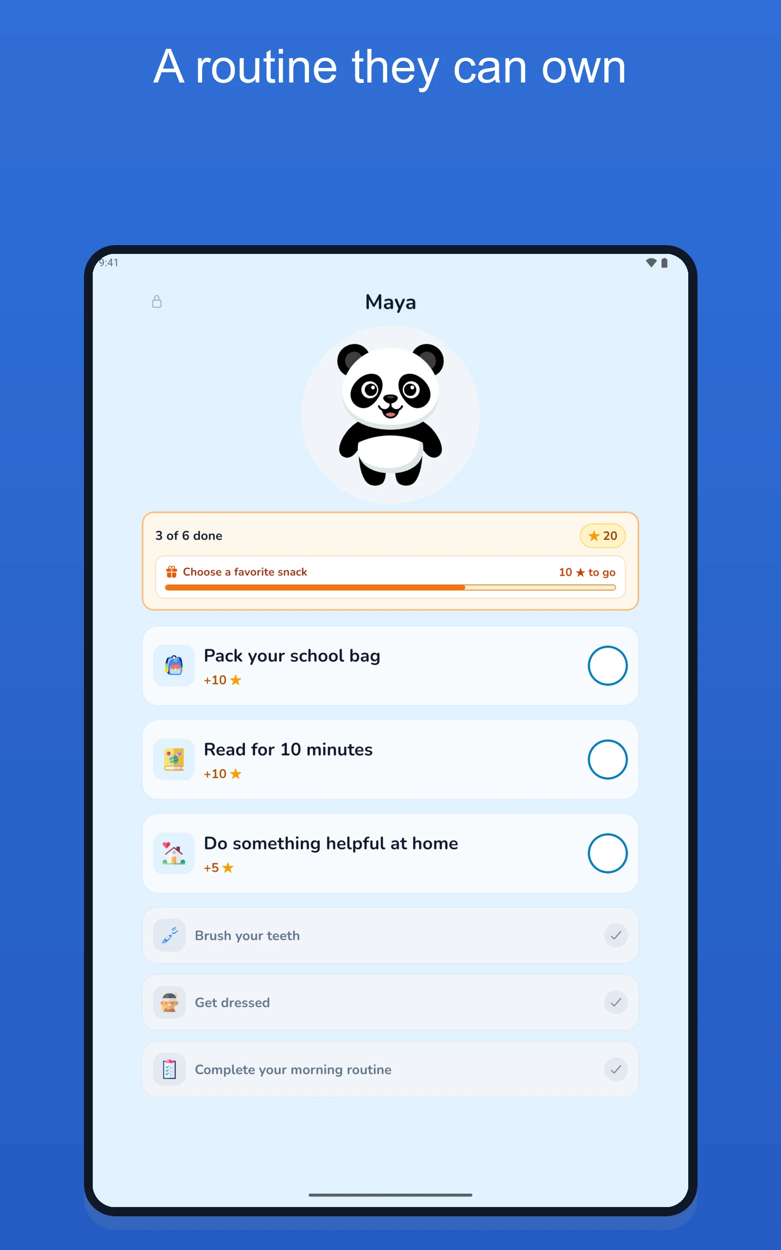 Chore Chart: Habit Owl screenshot