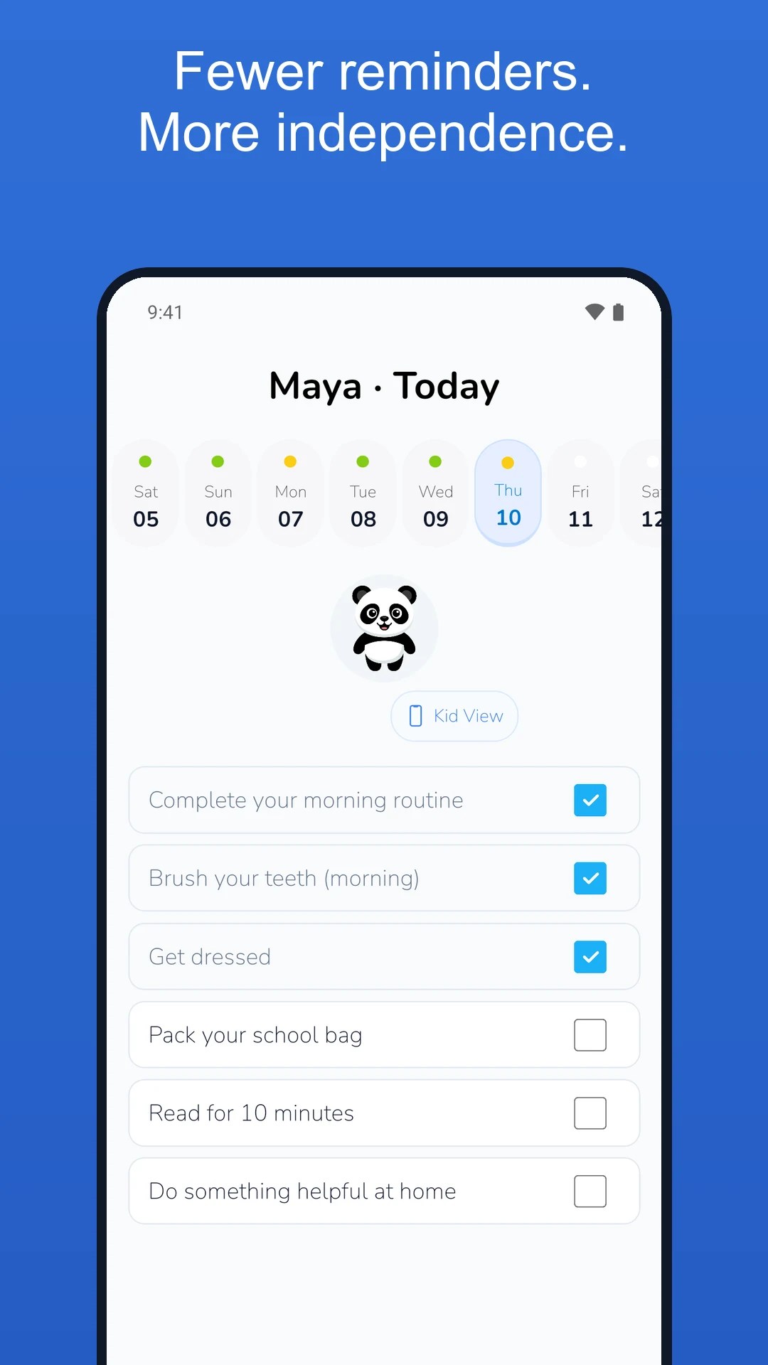 Chore Chart: Habit Owl screenshot