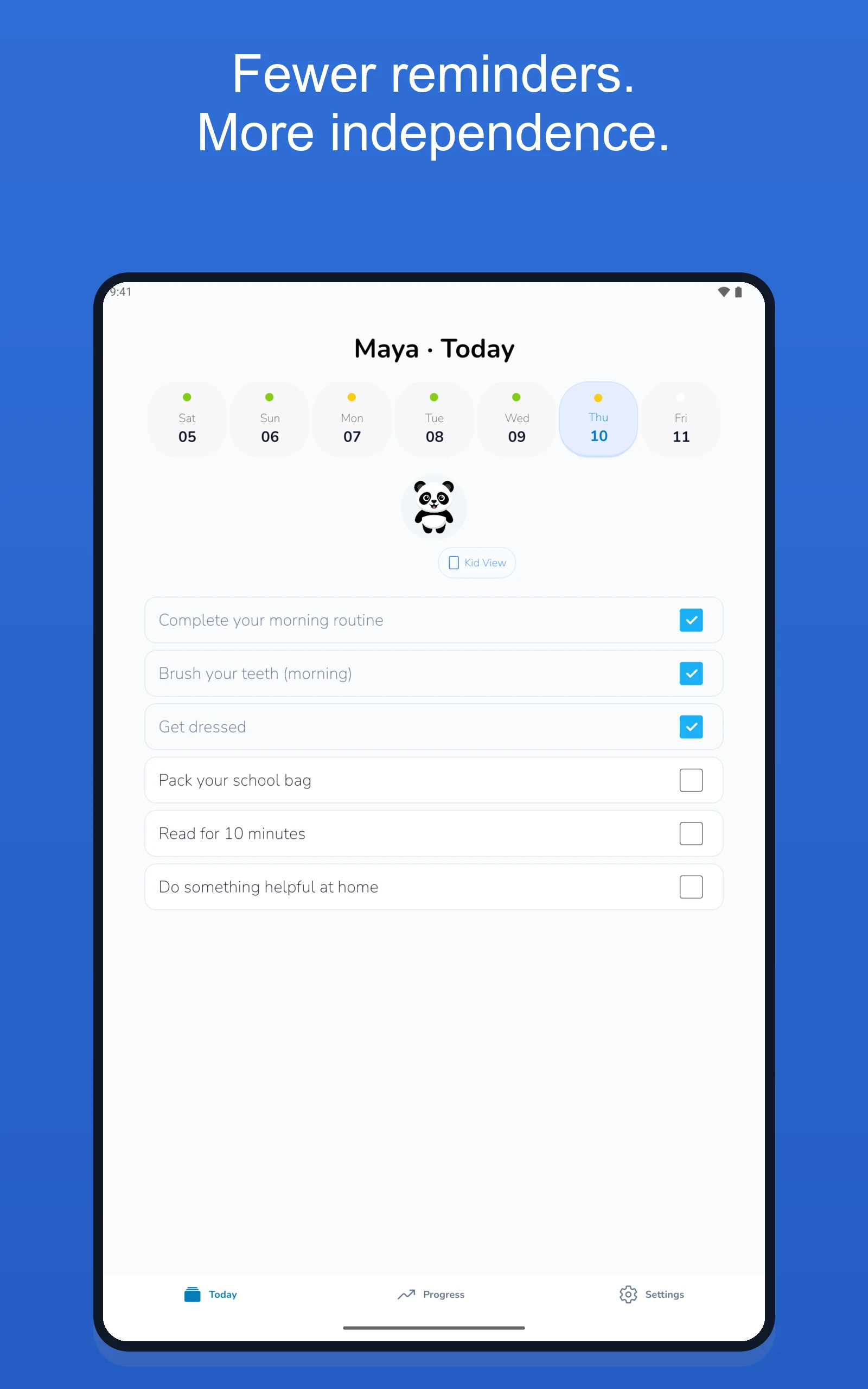 Chore Chart: Habit Owl screenshot